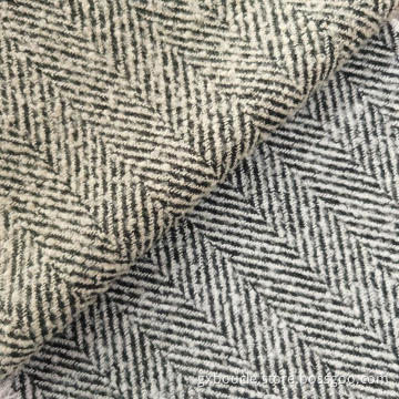 Boucle loops yarn herringbone design fabrics